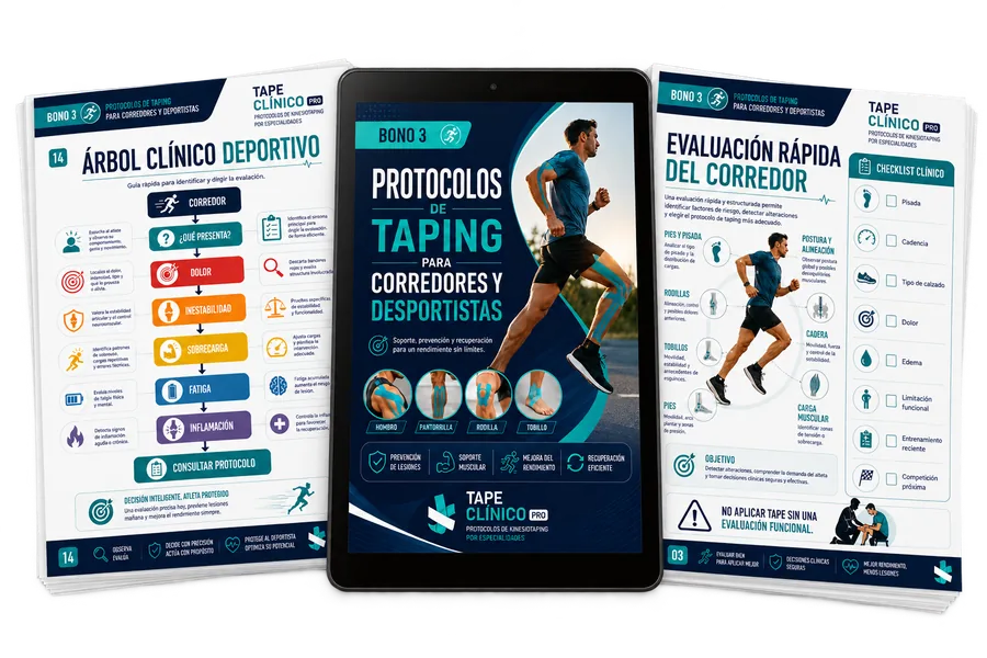 Mockup del Bono 3: Protocolos de Taping para deportistas