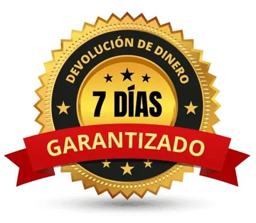 Sello: devolución de dinero, 7 días garantizado