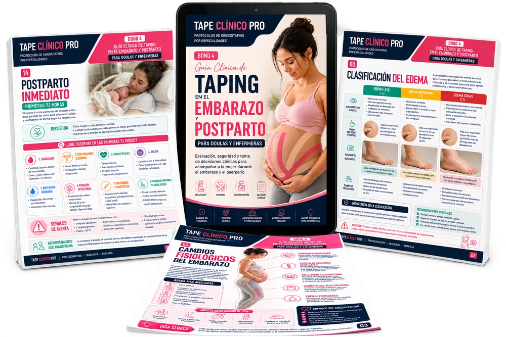 Mockup del Super Bono: Taping en el Embarazo y Posparto
